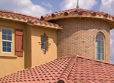 Residential asphalt roof being repaired